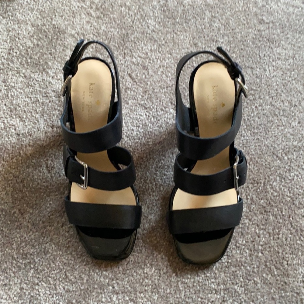 Kate Spade sandals black leather 37